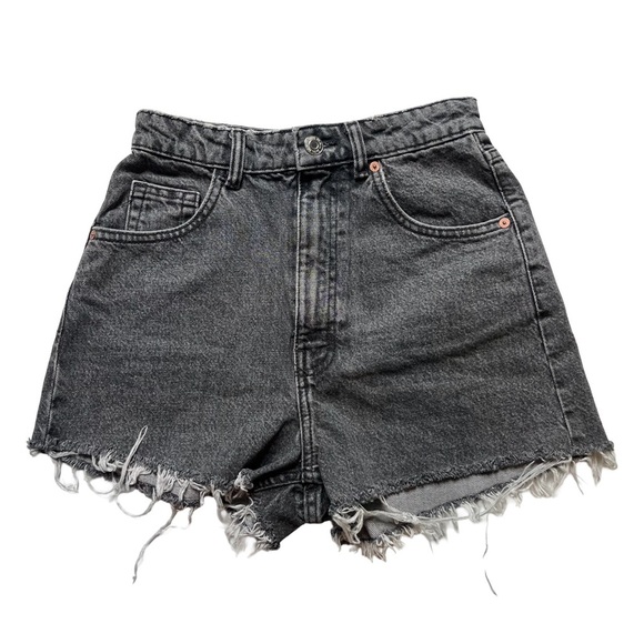 Zara High Waisted Denim Cutoff Shorts - Picture 1 of 3